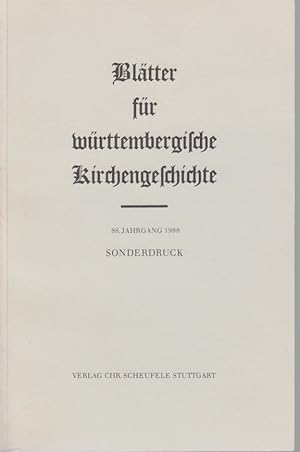 Gnomon typusque vitae Christianae. [Aus: Blätter für württembergische Kirchengeschichte, 88. Jg.,...