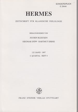 Immagine del venditore per Tyrtaios ber seine Dichtung (Fr. 9 G.-P. = 12 W.). [Aus: Hermes, 125. Bd., 4. Quartal, Heft 4, 1997]. venduto da Fundus-Online GbR Borkert Schwarz Zerfa