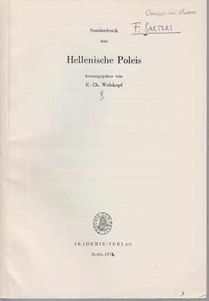 Immagine del venditore per Verfassungen und soziale Klassen in den Griechenstdten Unteritaliens seit der Vorherrschaft Krotons bis zur Mitte des 4. Jahrhunderts v. u. Z. [Aus: E. Ch. Welskopf (Hg.), Hellenische Poleis. Krise - Wandlung - Wirkung, Bd. 2]. venduto da Fundus-Online GbR Borkert Schwarz Zerfa