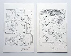 Bild des Verkufers fr Norman Shapiro - 21 Homoerotic drawings, printed by Xerography, all sheets dated and signed, original edition, Euphemisms, Brightwaters, New York, 1987 zum Verkauf von Verlag IL Kunst, Literatur & Antiquariat