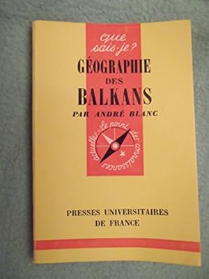 Bild des Verkufers fr GEOGRAPHIE DES BALKANS. zum Verkauf von Ammareal