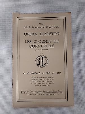 Seller image for Opera Libretto Les Cloches De Corneville for sale by Cambridge Rare Books