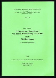 GIS-generierte Bodenkarte von Baden-Württemberg - 1:25.000: Blatt 7424 Deggingen. Karte mit Erläu...