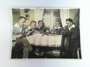Farbige Original-Fotografie: 5 Hausmusikanten