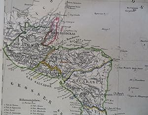Central America Caribbean Islands Cuba Jamaica Haiti 1885 Flemming detailed map