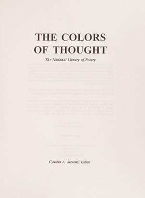 Image du vendeur pour The Colors of Thought - The National Library of Poetry mis en vente par Giant Giant