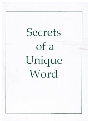 Immagine del venditore per Secrets of a Unique Word venduto da Bookshop Baltimore