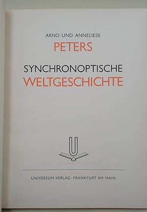 Image du vendeur pour SYNCHRONOPTISCHE WELTGESCHICHTE(1952) mis en vente par Invito alla Lettura
