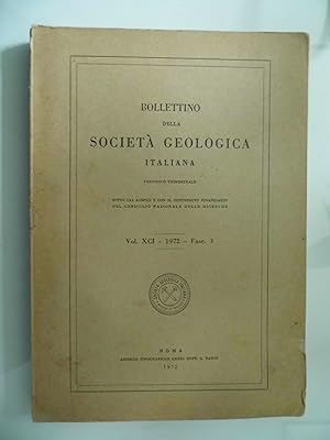 BOLLETTINO DELLA SOCIETA' GEOLOGICA ITALIANA Vol. XCI - 1972 Fasc. 3