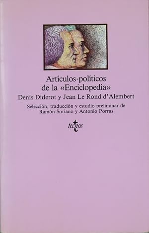 Seller image for La Enciclopedia (seleccin de artculos polticos) for sale by Librera Alonso Quijano