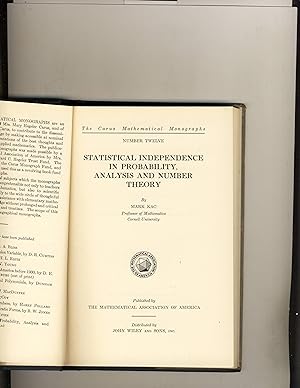 Seller image for Statistical Independence in Probability, Analysis and Number Theory for sale by Richard Lemay