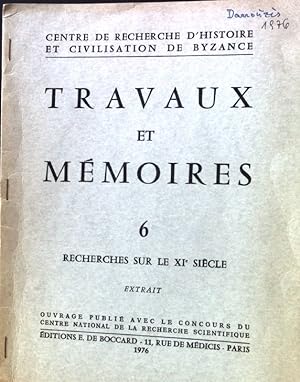 Bild des Verkufers fr Le Mouvement des Fondations Monastiques. - in: Travaux et Memoires 6; Recherches sur le XIe Siecle; zum Verkauf von books4less (Versandantiquariat Petra Gros GmbH & Co. KG)