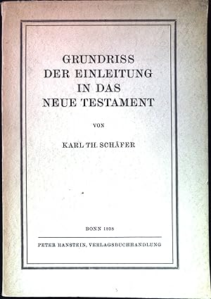 Bild des Verkufers fr Grundriss der Einleitung in das Neue Testament. zum Verkauf von books4less (Versandantiquariat Petra Gros GmbH & Co. KG)