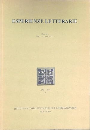 Immagine del venditore per Esperienze letterarie n. 1/1999 venduto da Librodifaccia