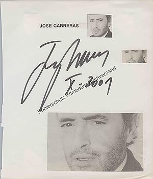 Bild des Verkufers fr Original Autogramm Jose Carreras /// Autogramm Autograph signiert signed signee zum Verkauf von Antiquariat im Kaiserviertel | Wimbauer Buchversand