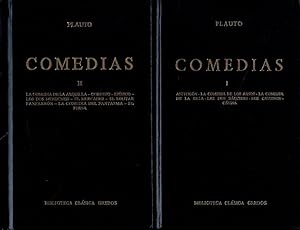 Imagen del vendedor de COMEDIAS. VOLS. I Y II. VOL. I, ANFITRIN. LA COMEDIA DE LOS ASNOS. LA COMEDIA DE LA OLLA. LAS DOS BQUIDES. LOS CAUTIVOS. CSINA. VOL. II, LA COMEDIA DE LA ARQUILLA. GORGOJO. EPDICO. LOS DOS MENECMOS. EL MERCADER. EL MILITAR FANFARRN. LA. a la venta por Books Never Die