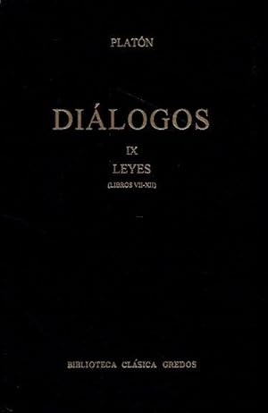 Imagen del vendedor de DIÁLOGOS. IX. LEYES (LIBROS VII-XII). a la venta por Books Never Die