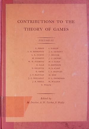 Imagen del vendedor de Contributions to the theory of games. - 3. C. Berge . Ed. by M. Dresher . a la venta por Antiquariat Bookfarm