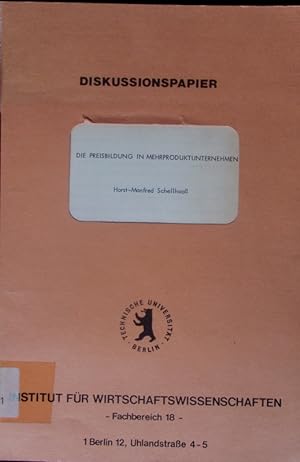Seller image for Die Preisbildung in Mehrproduktunternehmen. for sale by Antiquariat Bookfarm