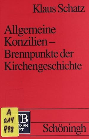 Bild des Verkufers fr Allgemeine Konzilien - Brennpunkte der Kirchengeschichte. UTB; Bd. 1976. zum Verkauf von Antiquariat Bookfarm