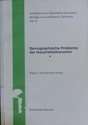 Immagine del venditore per Demographische Probleme der Haushaltskonomie. venduto da Antiquariat Bookfarm
