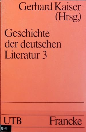Bild des Verkufers fr Geschichte der deutschen Literatur ; 3. Aufklrung, Empfindsamkeit, Sturm und Drang. zum Verkauf von Antiquariat Bookfarm