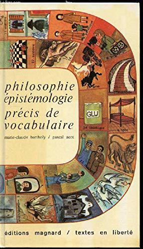 Bild des Verkufers fr Philisophie - pistmologie, prcis de vocabulaire zum Verkauf von JLG_livres anciens et modernes