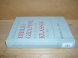 Bild des Verkufers fr Internationale Bibliographie zur deutschen Klassik 1750-1850. Folge 45 (1998). Mit Nachtrgen zu frheren Jahren. (= Bibliographien und Kataloge der Herzogin Anna Amalia Bibliothek zu Weimar). zum Verkauf von Antiquariat Andree Schulte