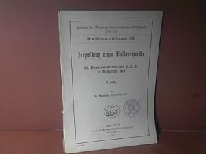 Bild des Verkufers fr Maschinenprfungen XIII: Vorprfung neuer Molkereigerte der 26.Wanderausstellung der D.L.G. zu Straburg 1913. 2.Folge. (= Arbeiten der Deutschen Landwirtschafts-Gesellschaft, Heft 259). zum Verkauf von Antiquariat Deinbacher