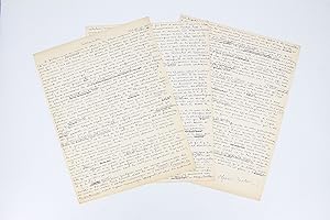 Manuscrit autographe signé complet du discours prononcé le 22 février 1952 à la salle Wagram en f...