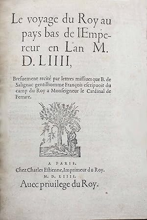 Le voyage du Roy Henri II au Pays bas de l'empereur, en l'an 1554, brefvement récité par lettres ...