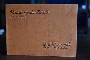 Werbeprospekt Pension Villa Zibold. Besitzer: P. Zibold. Bad Herrenalb.