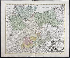 Image du vendeur pour Regional Map of Germany mis en vente par Trillium Antique Prints & Rare Books