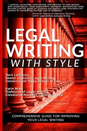 Imagen del vendedor de Legal Writing with Style a la venta por Reliant Bookstore