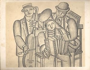 Imagen del vendedor de Nadia Lger Signed New Year's Card with with illustration of Fernand Lger's painting Les Trois Musiciens a la venta por Rareeclectic