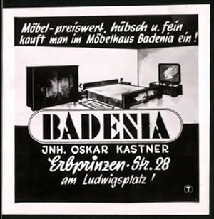 Fotografie Reklame Badena Möbelkaufhaus, Karlsruhe, Erbprinzenstr. 28 am Ludwigsplatz