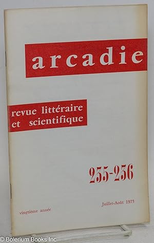 Seller image for Arcadie: revue littraire et scientifique, #235-236, vingtime anne, Juillet-Aot 1973 for sale by Bolerium Books Inc.