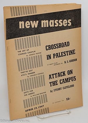 Imagen del vendedor de New Masses, Volume 63 Number 5, April 20, 1947 a la venta por Bolerium Books Inc.