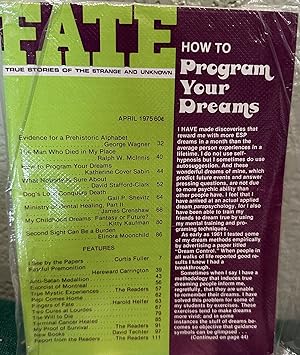 Fate Magazine; True Stories of the Strange and Unknown April 1975 Vol. 28 No. 4 Issue 301