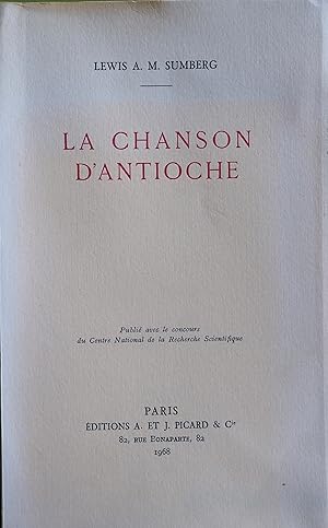 Seller image for La chanson d'Antioche for sale by Fortuna Books