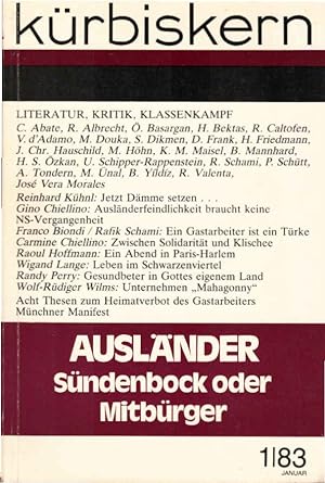 Seller image for Krbiskern. Literatur, Kritik, Klassenkampf / Januar 1983 / Heft 1 : Auslnder. Sndenbock oder Mitbrger. for sale by Schrmann und Kiewning GbR