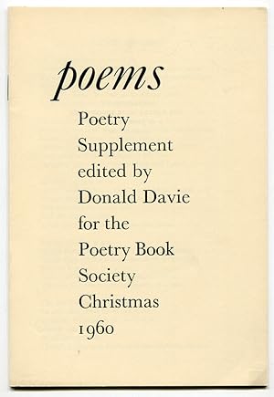 Imagen del vendedor de Poems: Poetry Supplement a la venta por Between the Covers-Rare Books, Inc. ABAA