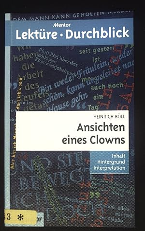 Ansichten eines Clowns. Mentor-Lektüre-Durchblick ; Bd. 313