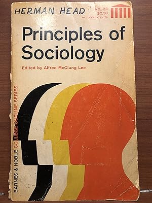 Imagen del vendedor de Principles of Sociology (College Outline Series) a la venta por Rosario Beach Rare Books