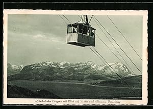 Ansichtskarte Bregenz, Pfänderbahn mit Blick auf Säntis und Altmann