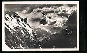 Ansichtskarte Zugspitz-Schwebebahn auf dem Weg zum Gipfel