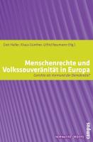 Seller image for Menschenrechte und Volkssouveraenitaet in Europa for sale by moluna