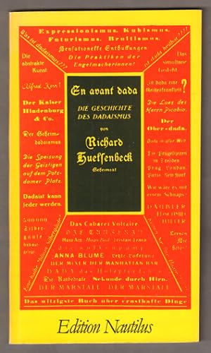 Seller image for En avant dada. Die Geschichte des Dadaismus. (= Reihe poetische Aktion.) for sale by Antiquariat Neue Kritik