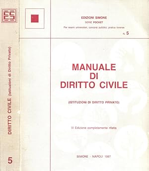 Immagine del venditore per Manuale di diritto civile ( Istituzioni di diritto privato ) venduto da Biblioteca di Babele