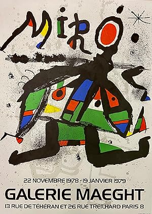 JOAN MIRO: 22 novembre 1978 - 19 janvier 1979 - 55 x 77 cm,LITHOGRAPH